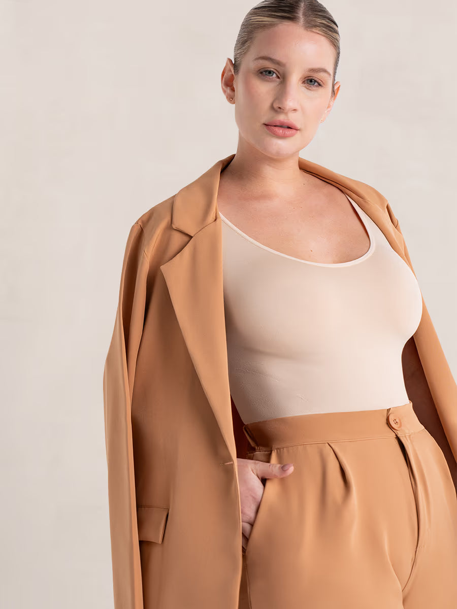 Body Moldeador Manga Corta con Control de Abdomen