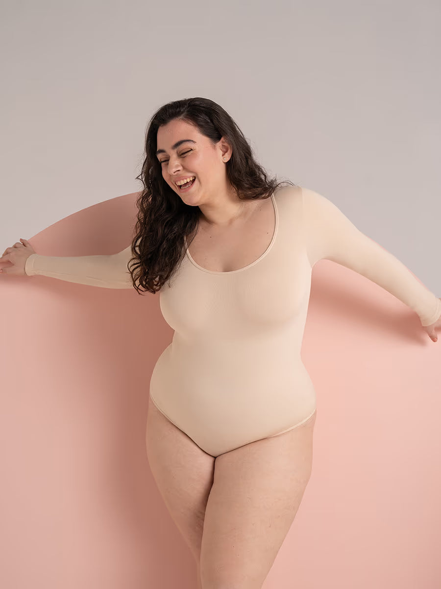 Body Manga Larga de Uso Diario con Control de Abdomen